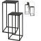 JΚ Home Décor - Βάση για Λουλούδια σε Μαύρο 24x50-27x60cm S/2