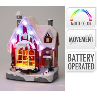 JK Home Décor - Σκηνικό Σπίτι LED & BO 23x16.5x30cm