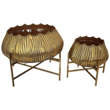 JΚ Home Décor - Κασπώ Χρυσό 41x50x50cm σετ 2 τεμαχίων