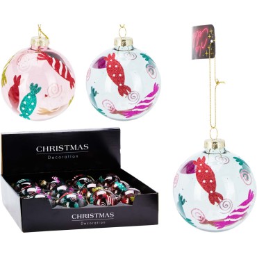 JΚ Home Décor - Μπάλα Glitter 8cm 4Σχδ