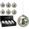 JK Home Décor - Μπάλα Χριστουγέννων Snow από Γυαλί Βεραμάν 8cm 6Σχδ