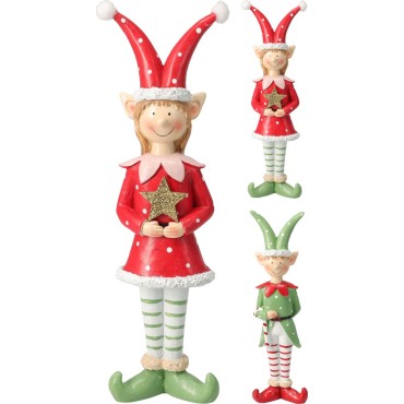 JK Home Décor - Φιγούρα Ξωτικό Πολυρεζίν 6x3x24cm 2Σχδ