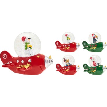 JK Home Décor - Νερόμπαλα Αεροπλάνο 8.5x6.5cm 4Σχδ