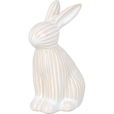 JΚ Home Decor - Λαγουδάκι Πορσελάνη 13cm Κρεμ