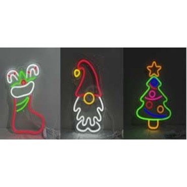 JK Home Décor - Φιγούρες ΝΕΟΝ LED 24x40cm 3Σχδ