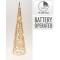 JK Home Décor - Δέντρο Κώνος 30LED Μέταλλο Χρυσό 16x60cm