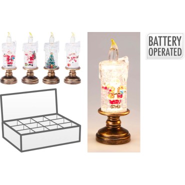 JK Home Décor - Νερόμπαλα Κηροπήγιο LED 6x16cm 4Σχδ