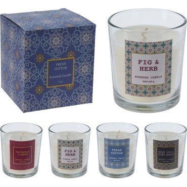 JK Home Décor - Κερί Αρωματικό σε Γυαλί 8.2x8.2cm 4Σχδ