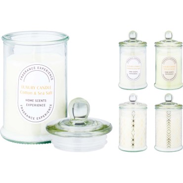 JK Home Décor - Κερί Αρωματικό Home Scents σε Γυαλί 6x11cm 4Σχδ