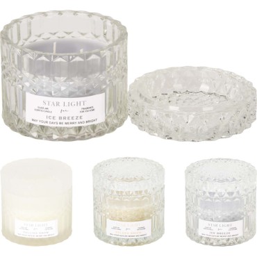 JK Home Décor - Κερί Αρωματικό Star Light σε Γυαλί 9x8.5cm 3Σχδ