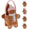 JΚ Home Décor - Τσαντάκι Gingerbread  Τσόχινο 20cm 4Σχδ