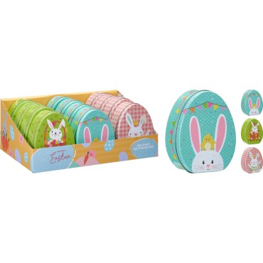 JΚ Home Décor - Storage Tin Bunny 3Ass