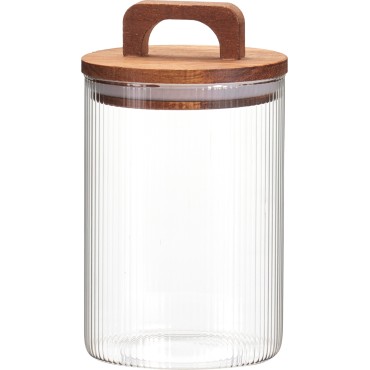 JΚ Home Decor - Βάζο Αποθήκευσης 900ml με Καπάκι