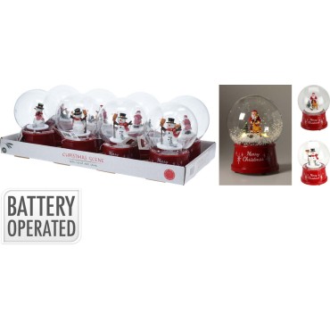 JK Home Décor - Χιονόμπαλα LED 12x17cm 2Σχδ