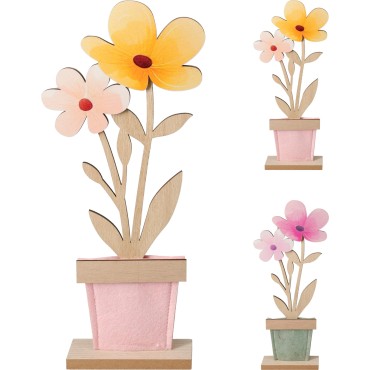 JΚ Home Decor - Λουλούδι σε Γλάστρα 29cm 2Ass 