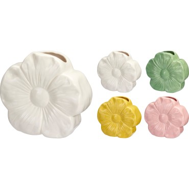 JΚ Home Decor - Βάζο Σχήμα Λουλουδιού 22x19cm 4Ass