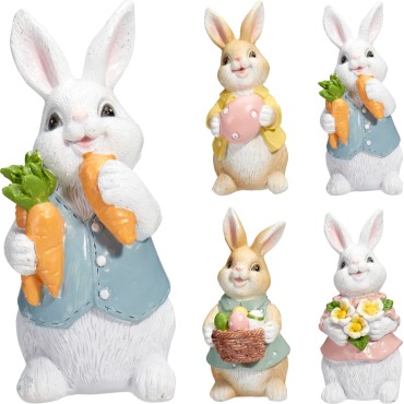 JΚ Home Decor - Πασχαλινό Λαγουδάκι 6x10cm 4Ass