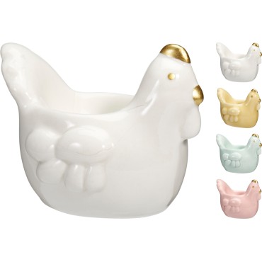 JΚ Home Decor - Αυγοθήκη Κότα 7cm 4Ass