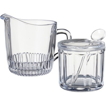 JΚ Home Decor - Σετ Ζάχαρη & Γάλα Γυάλινο 9x8cm S/2