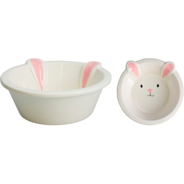 JΚ Home Decor - Μπολ Δολομίτη Λαγουδάκι 15x5.5cm