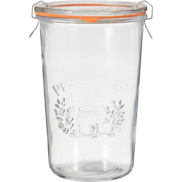 JΚ Home Decor - Βάζο Αποθήκευσης Γυάλινο 851ml