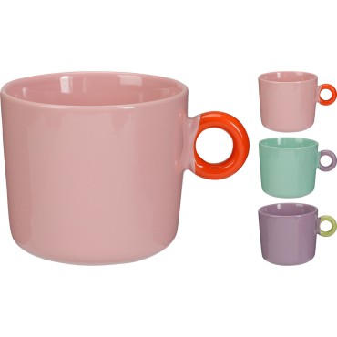 JΚ Home Decor - Κούπα Gres Διάμετρος 8x7.5cm 3Ass