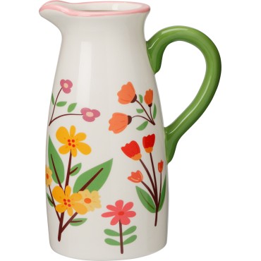 JΚ Home Decor - Βάζο Κανάτα Λουλούδια 14x20cm