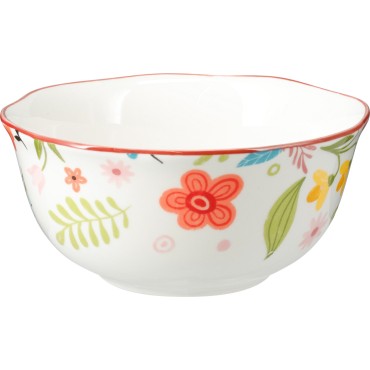 JΚ Home Decor - Μπολ Πορσελάνη 500ml Λουλούδια 14x6cm