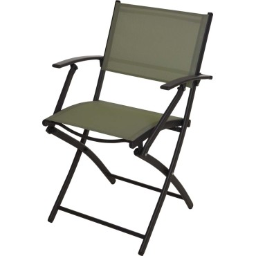 JK Home Décor - Folding Chair Green Woven Polyester