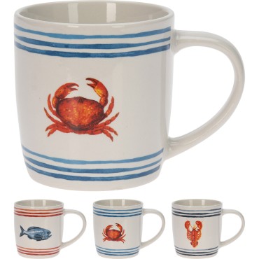 JΚ Home Décor - Κούπα Κεραμική Καλοκαιρινή 3Σχδ 330ml