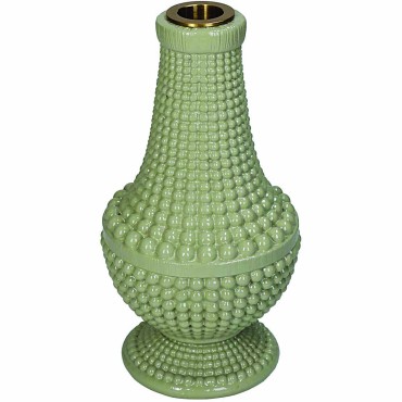 JΚ Home Décor - Κηροπήγιο Πολυρεζίν Μπεζ 10.8x10.8x19.3cm