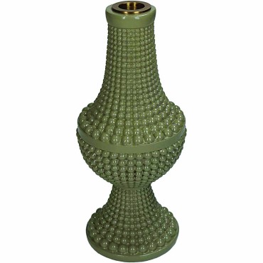 JΚ Home Décor - Κηροπήγιο Πολυρεζίν Πράσινο 10x10x23.3cm