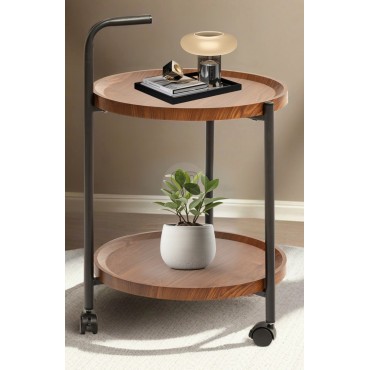 JΚ Home Decor - Βοηθητικό Τραπεζάκι με Ρόδες 40x67cm