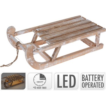JΚ Home Décor - Έλκηθρo με LED 50x24x16.5cm