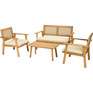 JK Home Décor - Σαλόνι Εξωτερικού Χώρου Πολυθρόνα - 64x64x74cm
Καναπές – 117x64x74cm Τραπεζάκι – 80x44x37cm S/4