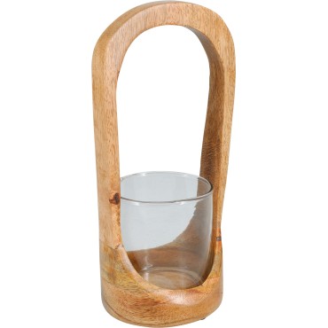 JΚ Home Decor - Φανάρι 115x250mm Ξύλο Μάνγκο