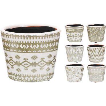 JΚ Home Decor - Γλάστρα 14x12cm 6Ass 