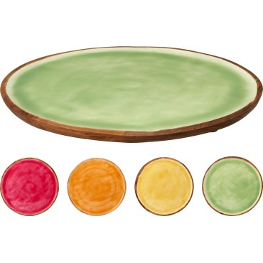 JΚ Home Decor - Πιάτο Ξύλο Μάνγκο Διάμετρος 30cm