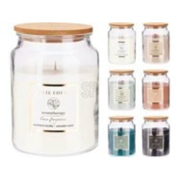 JΚ Home Decor - Αρωματικό Κερί Γυάλινο Βάζο 10x13cm 6Ass