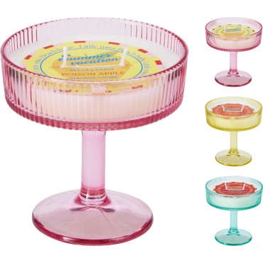 JΚ Home Decor - Κερί σε Ποτήρι Κοκτέιλ 10x11cm 3Ass