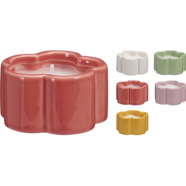 JΚ Home Decor - Κερί Πορσελάνη Σχήμα Λουλουδιού 7x4cm 5Ass