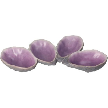 Bowl Oyster Shell Dolomite Lilac 33.7x17x4.1cm