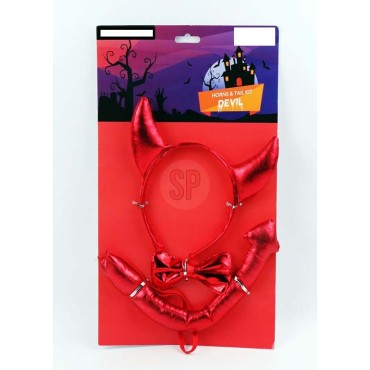 JK Home Décor - Σετ Διαβόλου Κόκκινο Halloween S/3