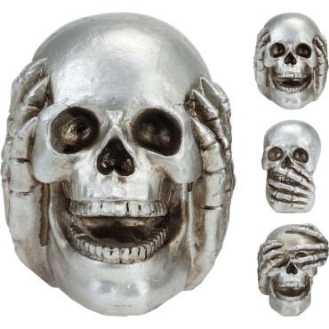 JK Home Décor - Νεκροκεφαλή Halloween 6x9.5cm 3Σχδ