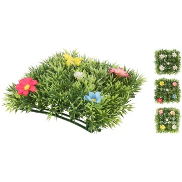 JΚ Home Decor - Χαλάκι Γρασιδιού 10x10cm 3Ass Λουλούδι