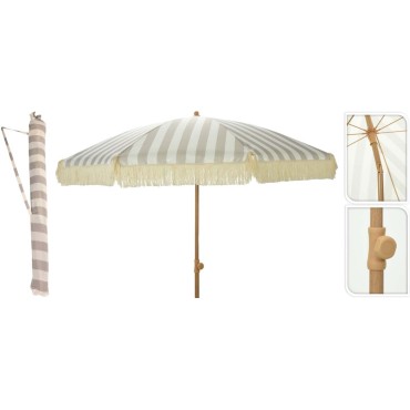 JK Home Décor - Umbrella with Beige Checkered Pattern 200cm