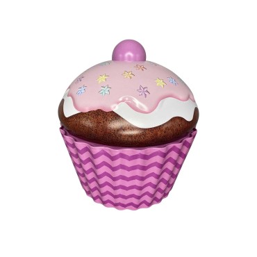 JK Home Décor - Κουτί Μεταλλικό Cupcake 18x20cm