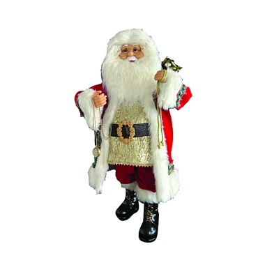 JK Home Décor - Άγιος Βασίλης Κόκκινος-Χρυσό 86cm