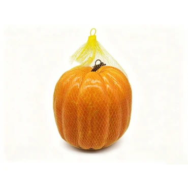 20CM Autumn Punpkin In Mesh Bag