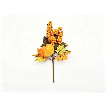 25CM Autumn Decorated Punpkin Berry Maple Leaf Pick